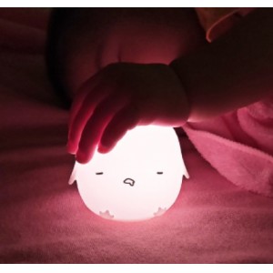 卡通造型硅胶拍拍小夜灯儿童护眼usb充电小夜灯